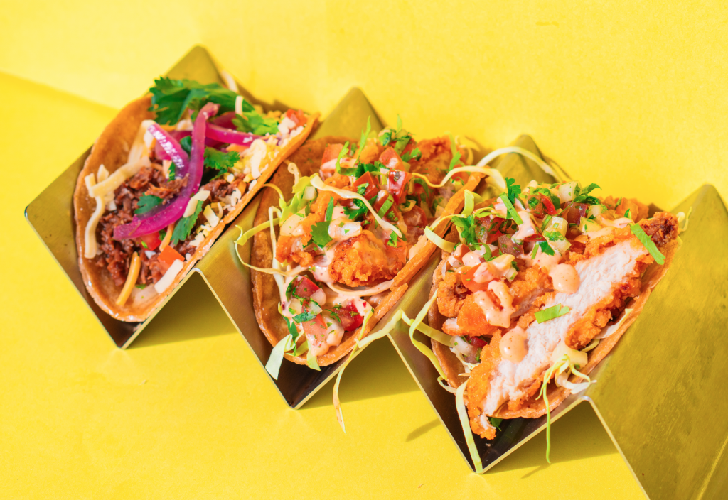 Farverige mexicanske tacos