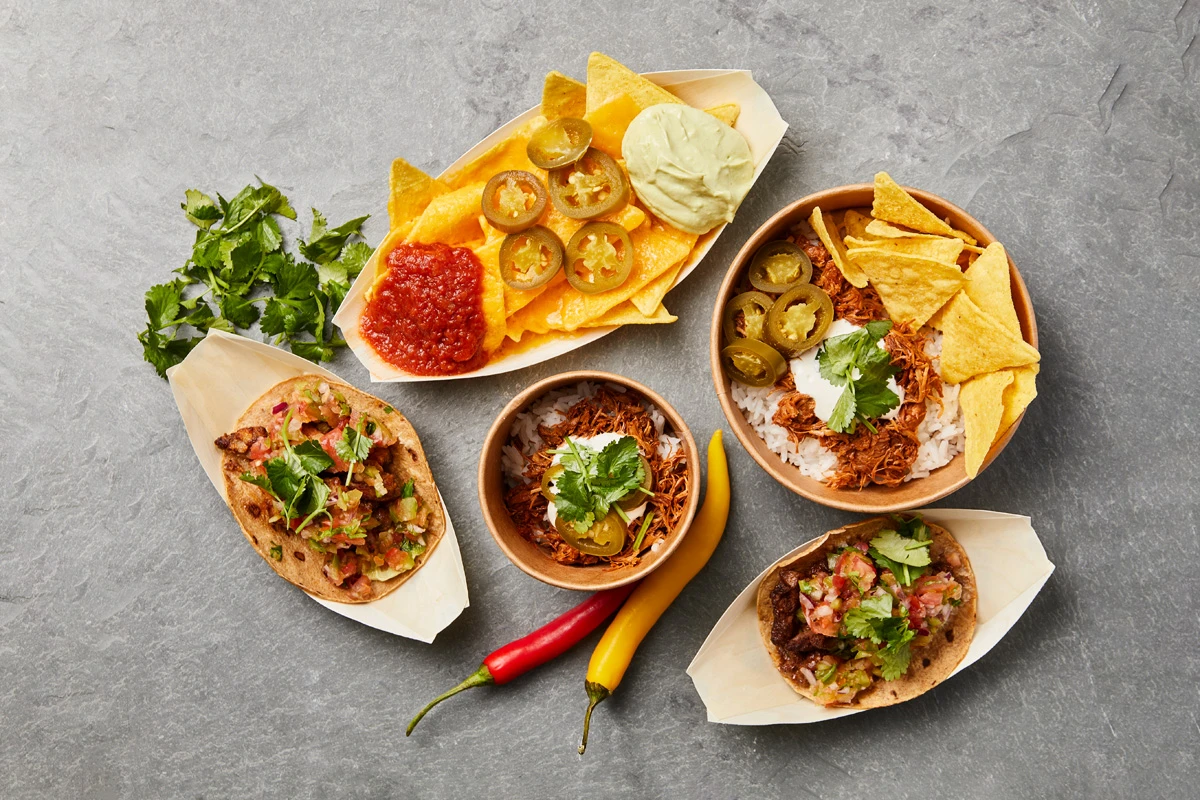 Illustration af tre tacos fra Tacos Foodtruck
